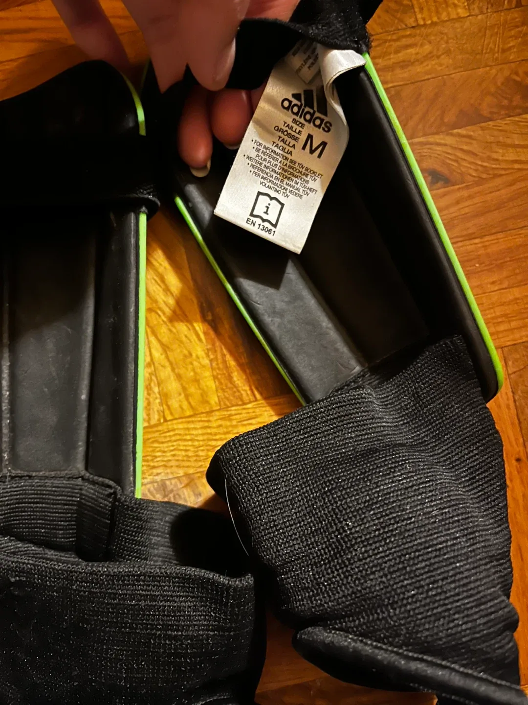 Adidas Green Youth Shin Guards - Size M image indicator(2)