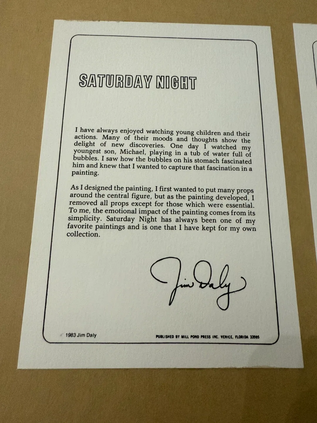 Jim Daly "Saturday Night" Framed Print image indicator(5)