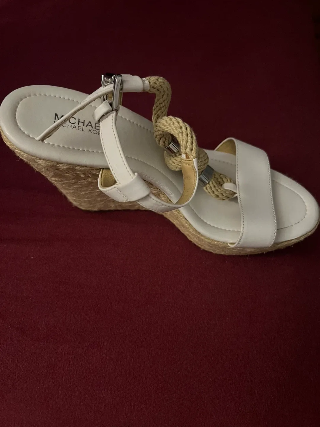 Michael Kors White Wedge Sandals image indicator(3)