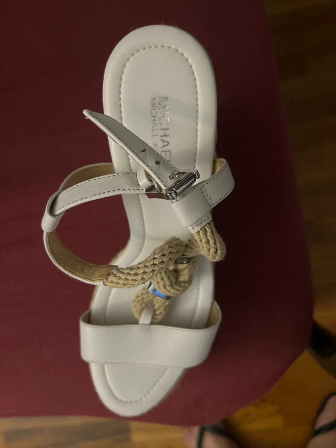 Michael Kors White Wedge Sandals image indicator(2)