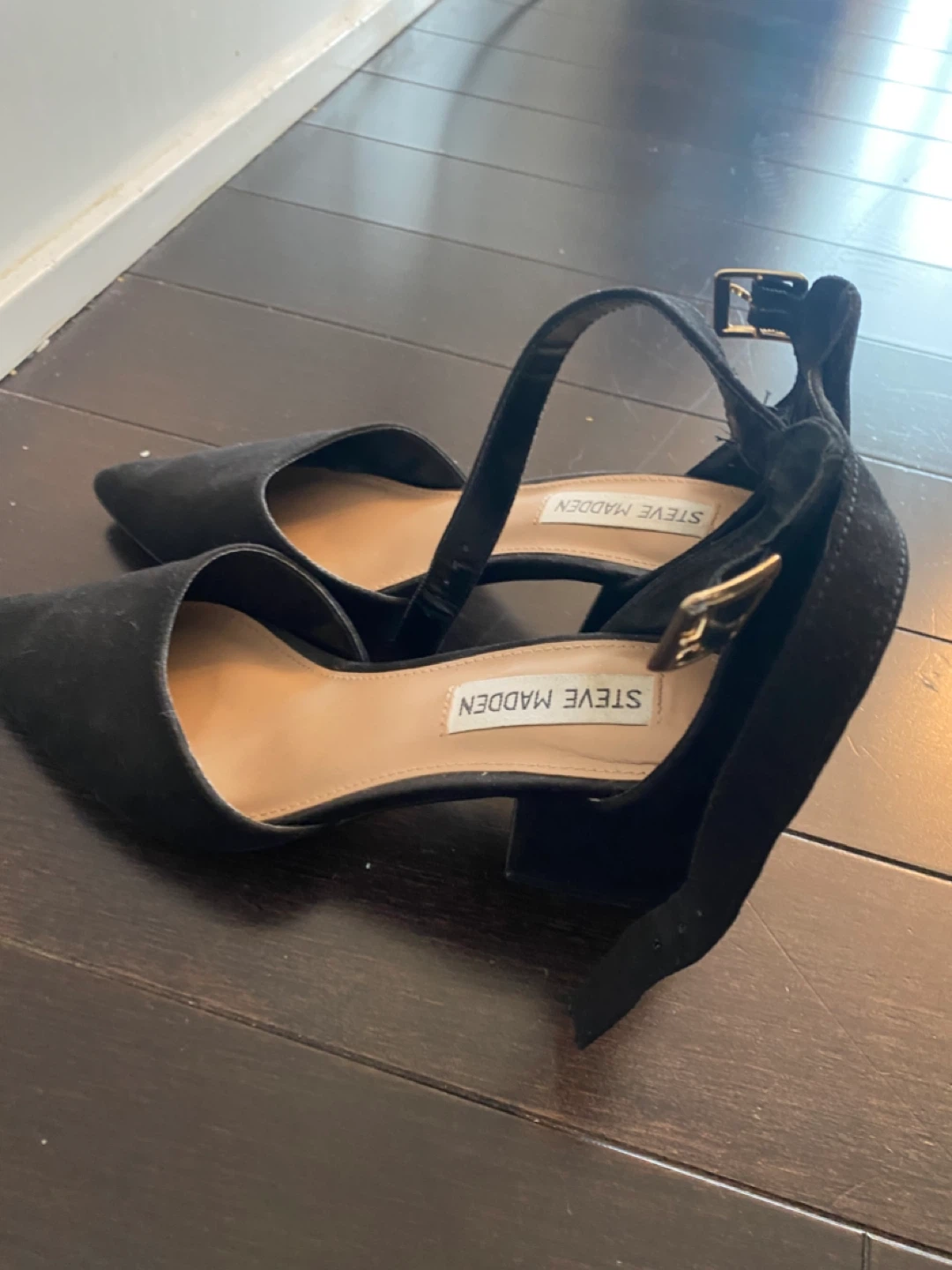 Steve Madden Dara Black Heels, Size 6 - photo 2