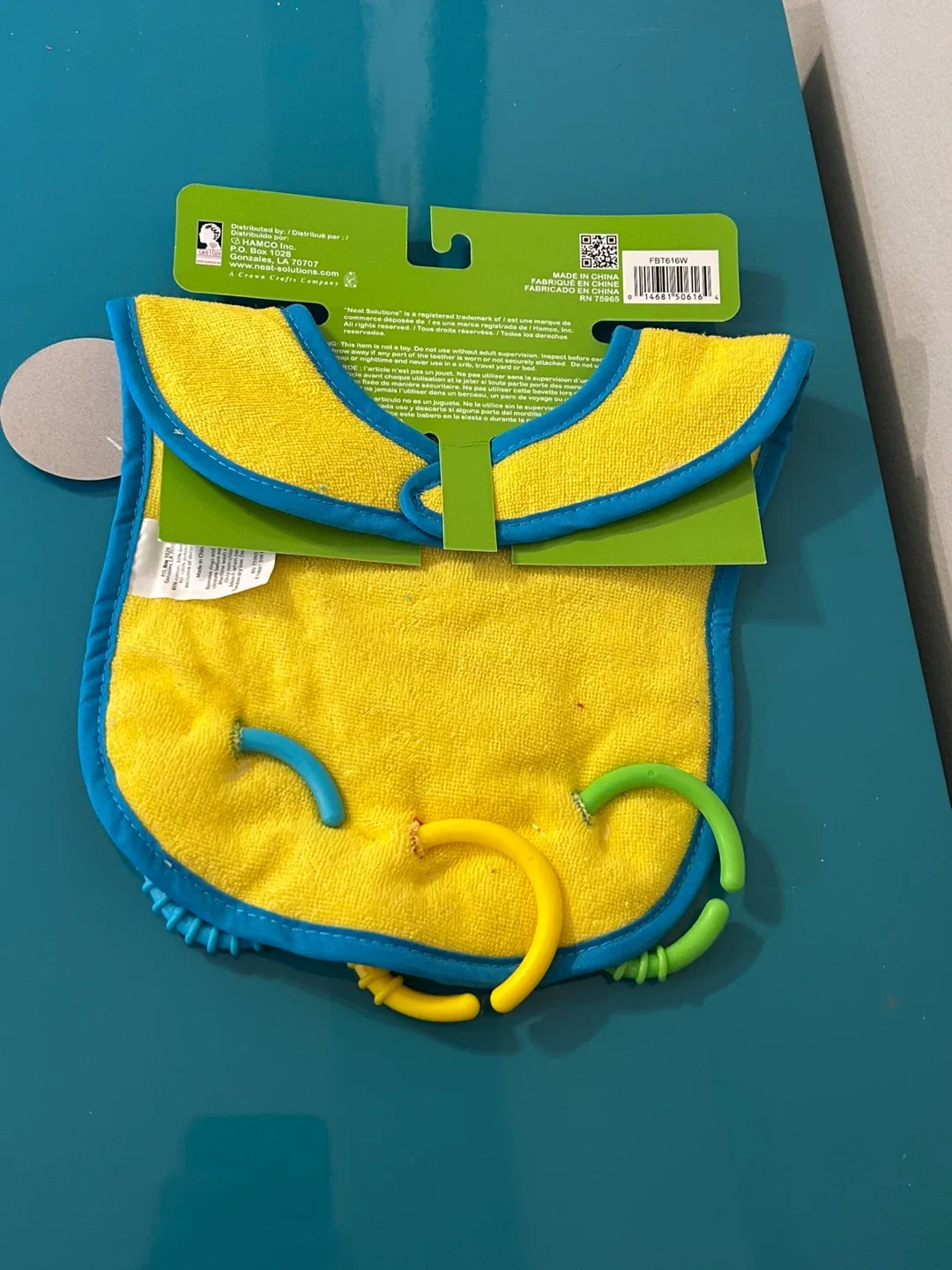 ✨NEW Baby Bibs with Teething Rings – $6 ea or $10 for both image indicator(3)
