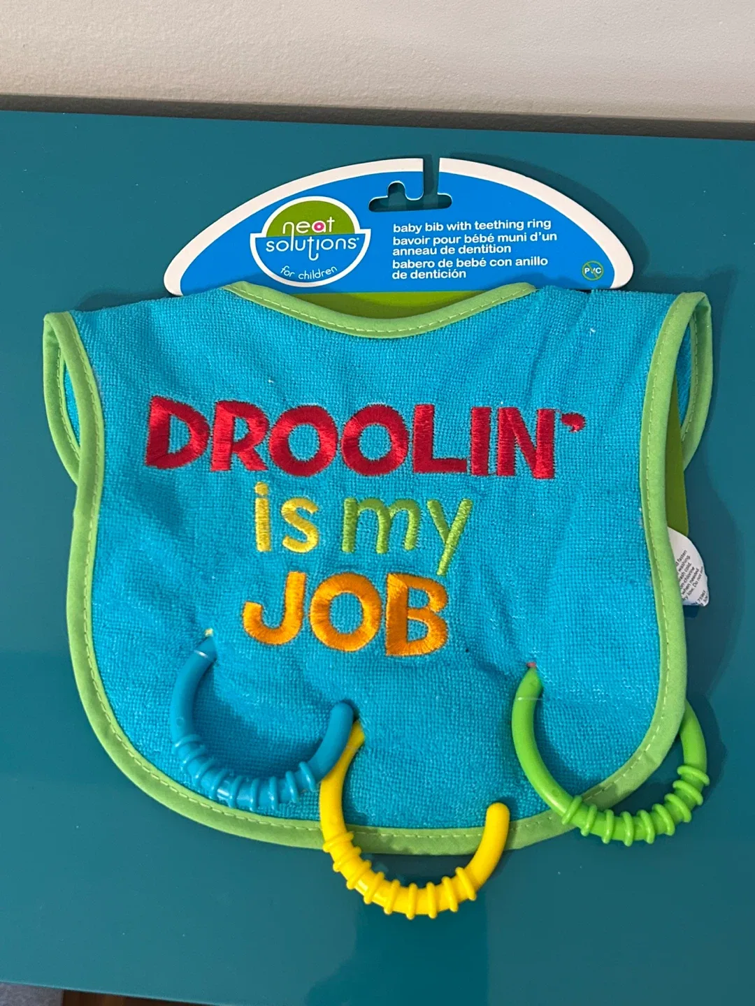 ✨NEW Baby Bibs with Teething Rings – $6 ea or $10 for both image indicator(5)