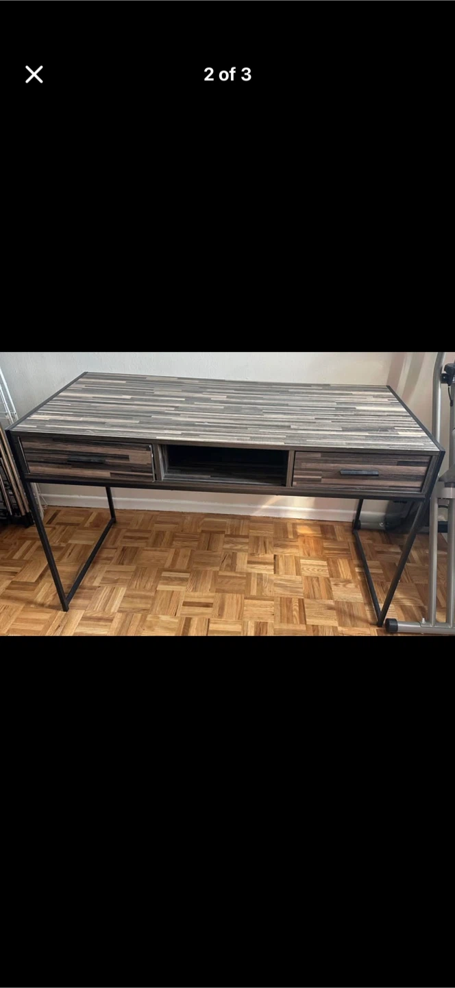 Wood & Metal Desk - 47" Length