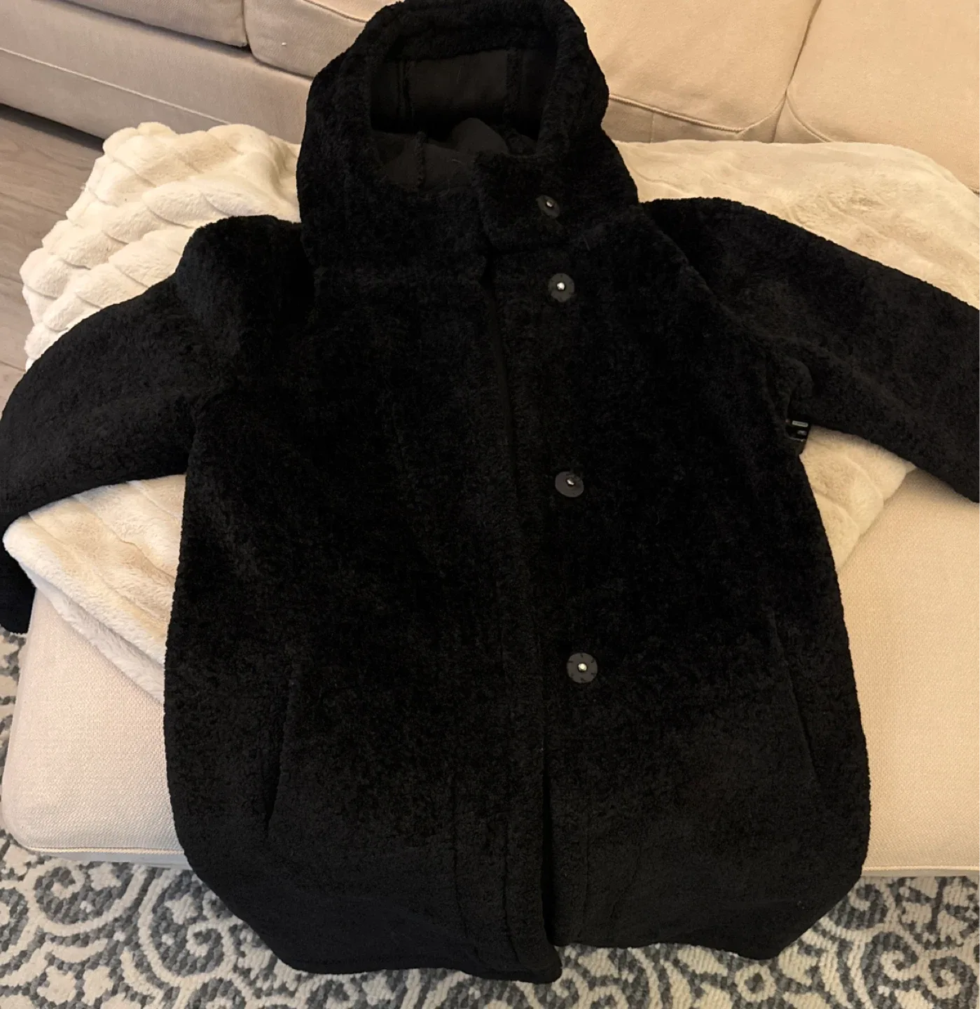 Black hooded Micheal Kora Jacket image indicator(3)