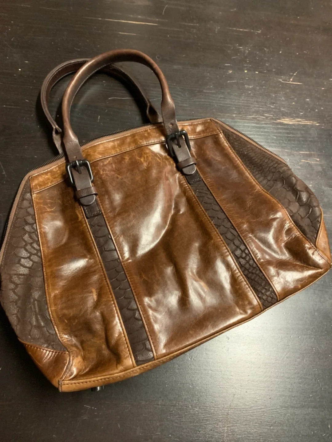 Rudsak Brown Leather Tote Bag image indicator(3)