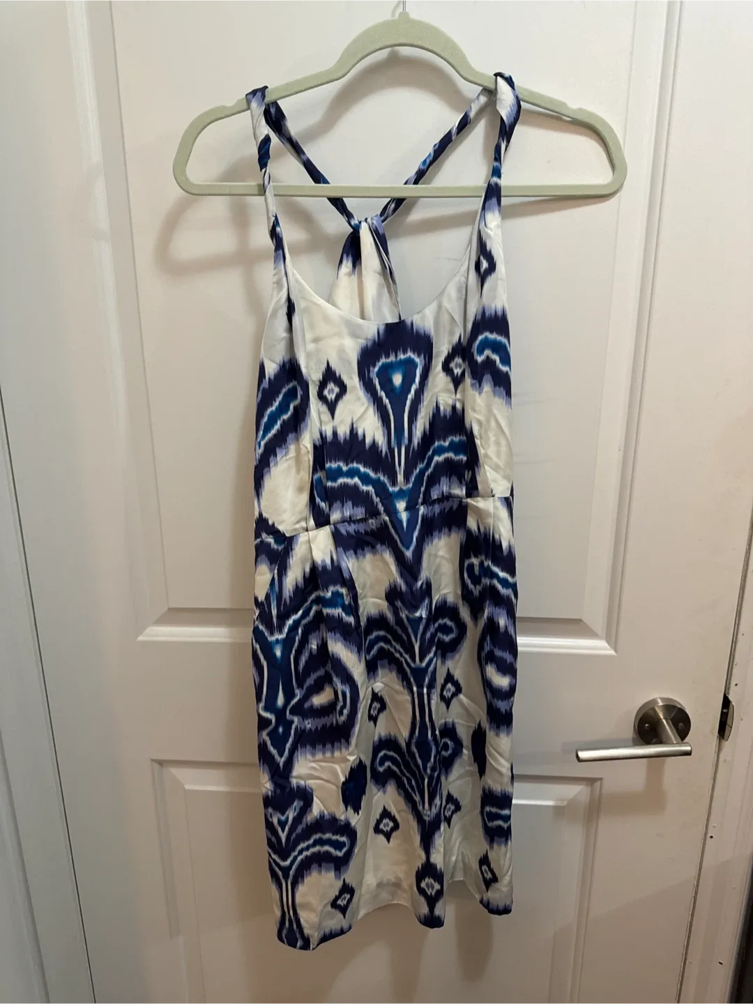 Blue & White Silk Dress thumbnail