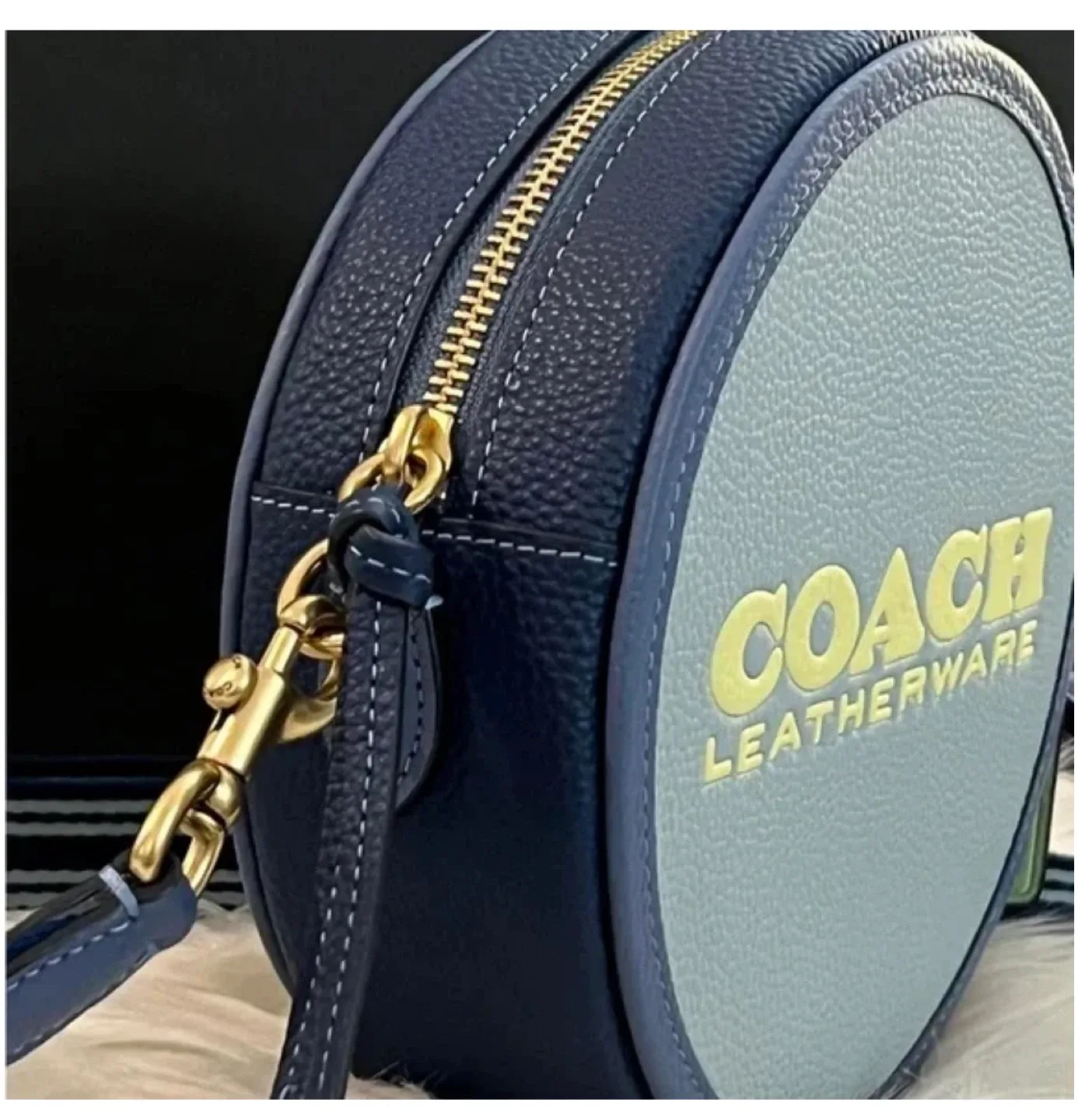 Coach leatherwear circular bag with web strap image indicator(4)