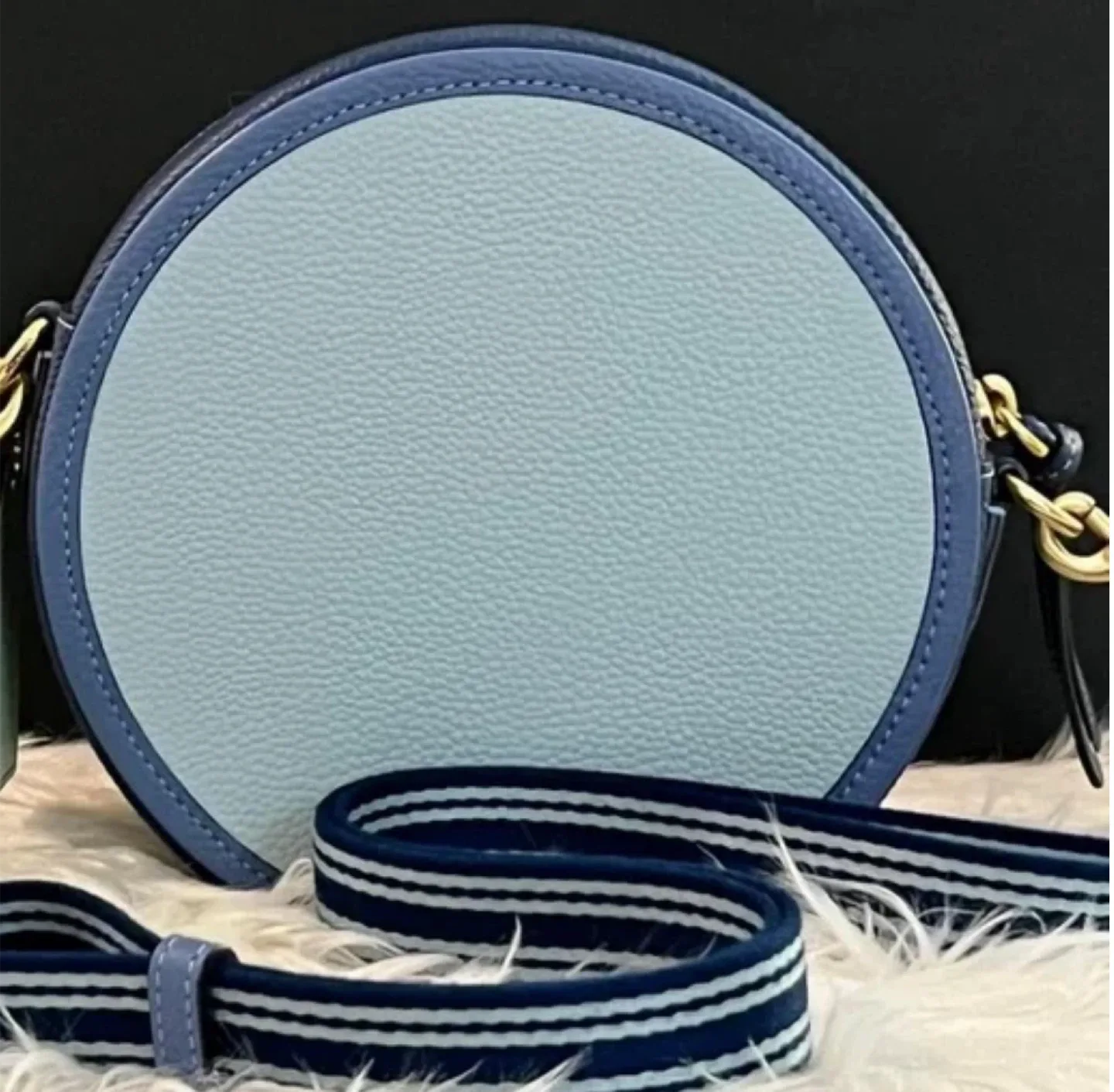 Coach leatherwear circular bag with web strap image indicator(3)