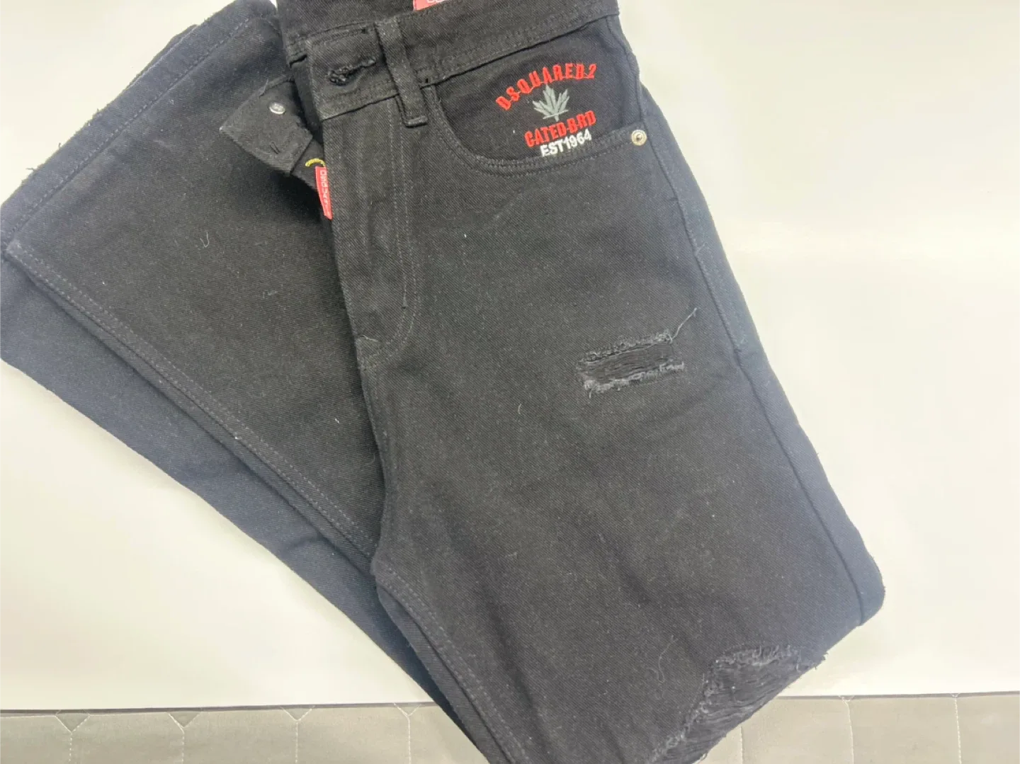 Dsquared2 Black Distressed Jeans, Size 30 image indicator(6)