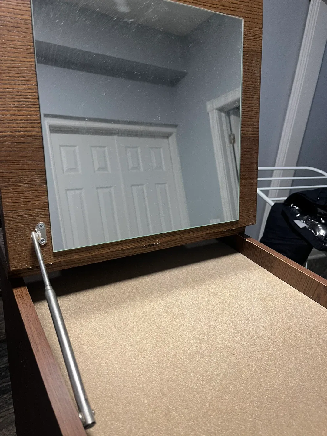 Brown Wooden Dresser with Mirror image indicator(2)