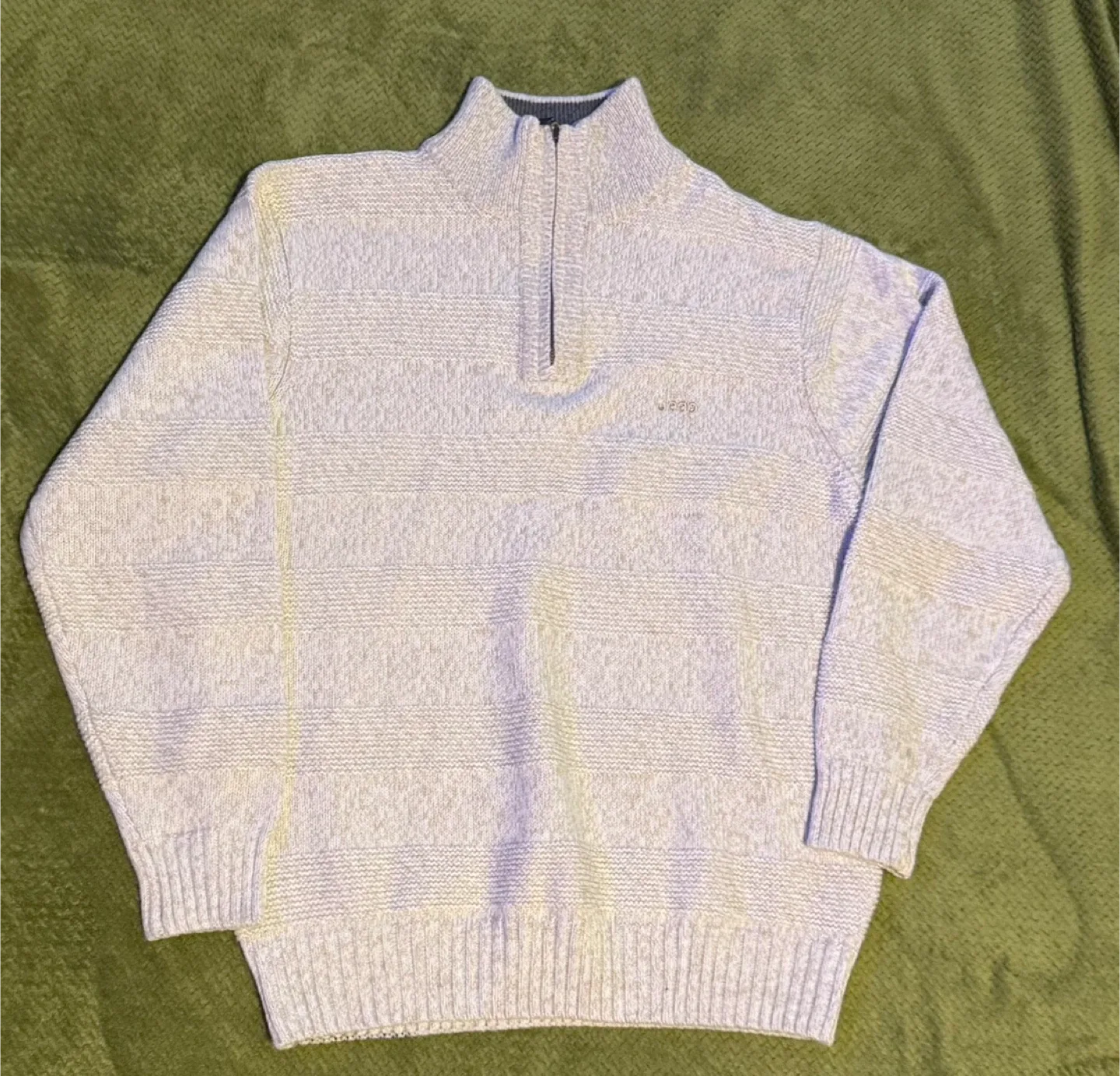 Jeep XXL Beige 1/4 Zip Sweater image indicator(2)