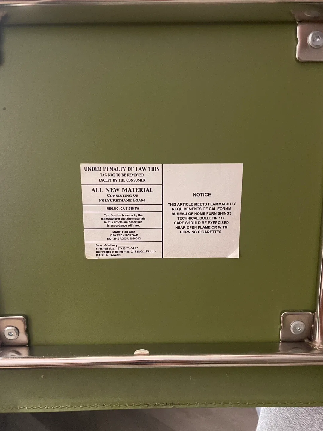 CB2 Diego Green Leather MidCentury Chair (2) image indicator(3)