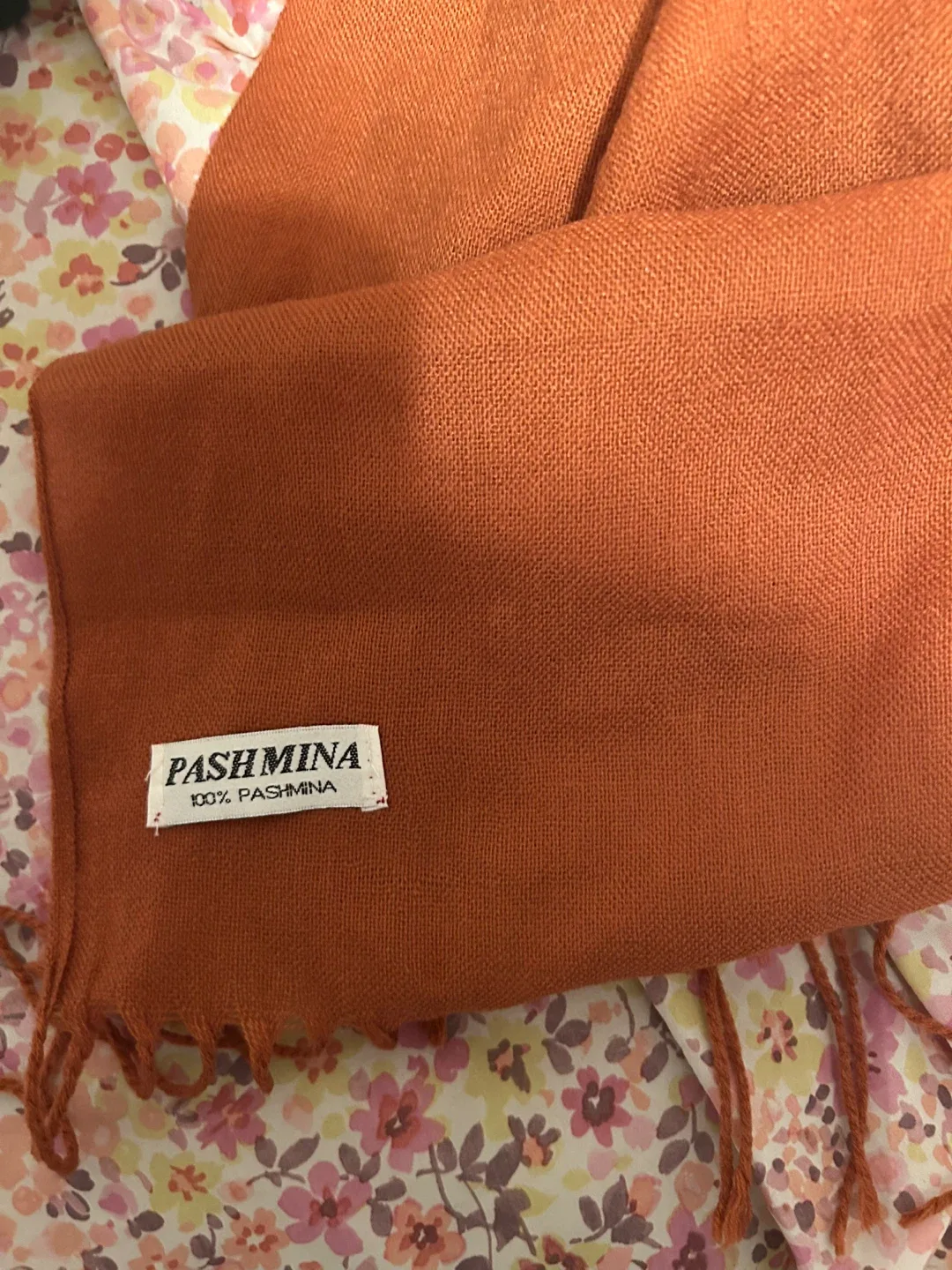 Rust coloured Pashmina Scarf image indicator(2)