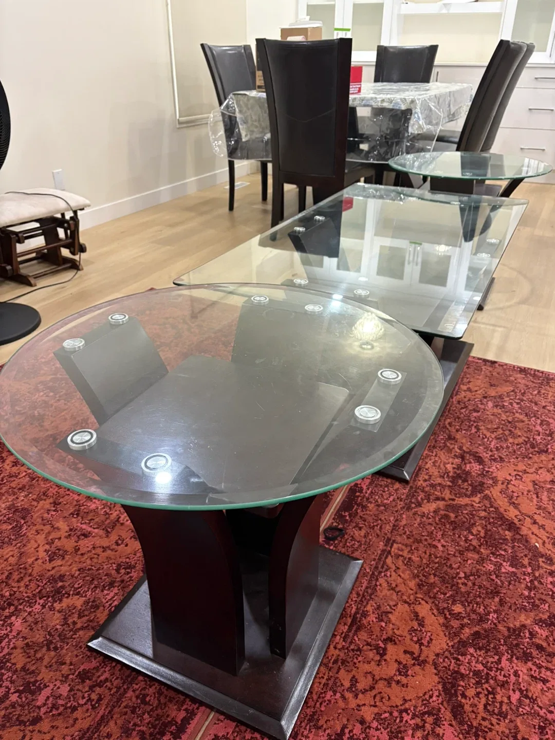 Glass Top Coffee & End Table Set image indicator(2)