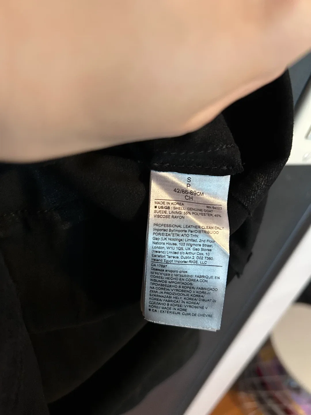 Banana Republic Black Suede Shirt Jacket - Size S image indicator(3)