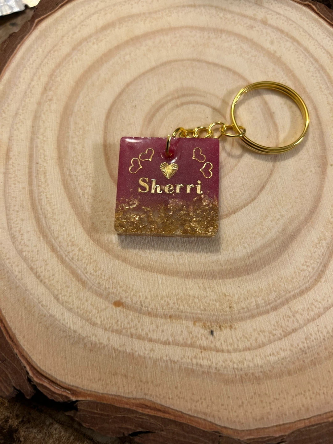 Custom "Sherri" Resin Keychain/pet tag