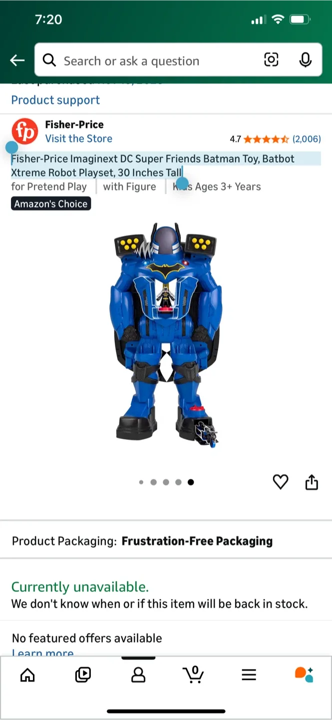 Fisher-Price Imaginext DC Batman Batbot Robot Playset image indicator(2)