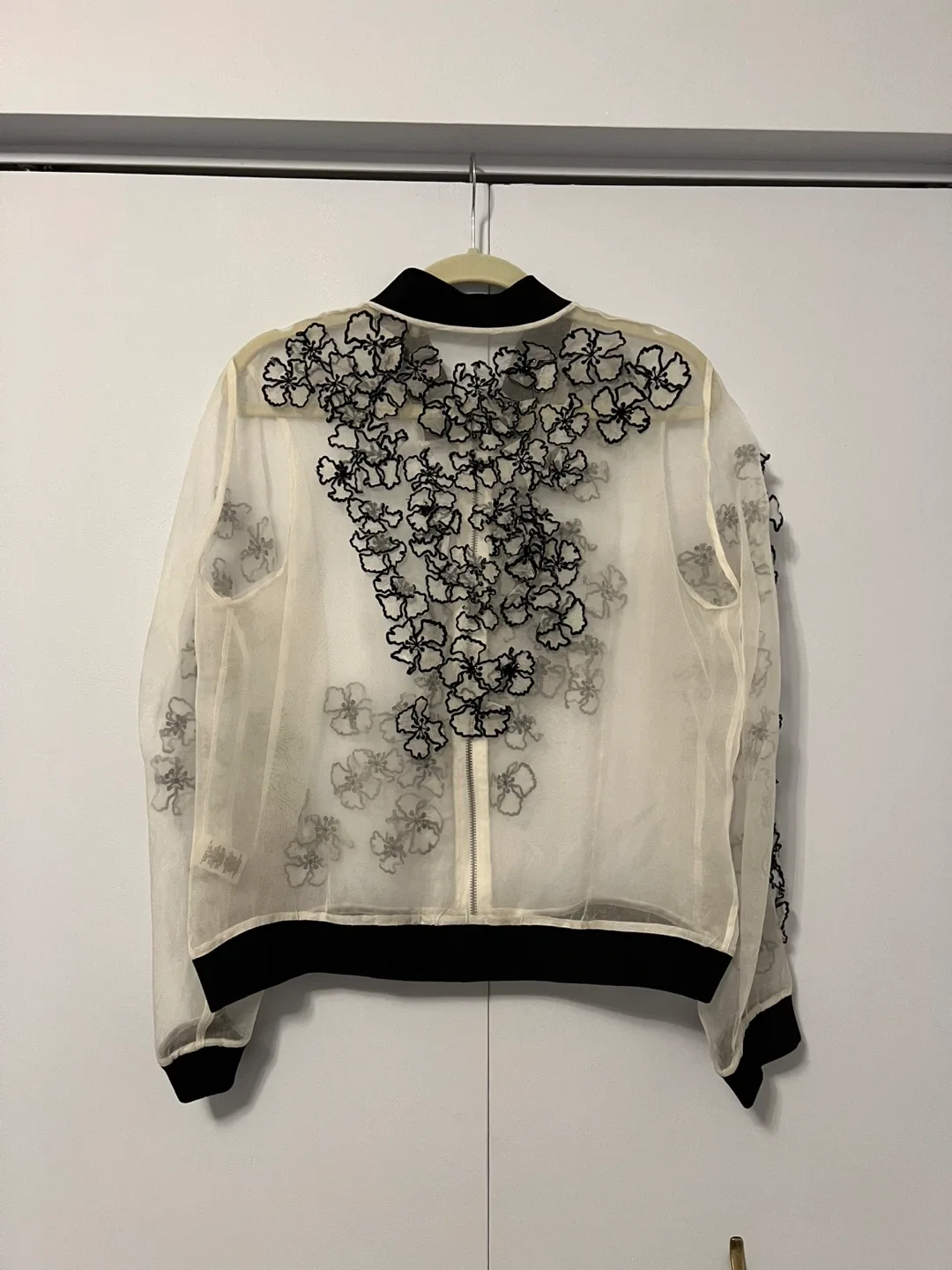Elie Tahari Floral Embroidered Bomber Jacket image indicator(4)