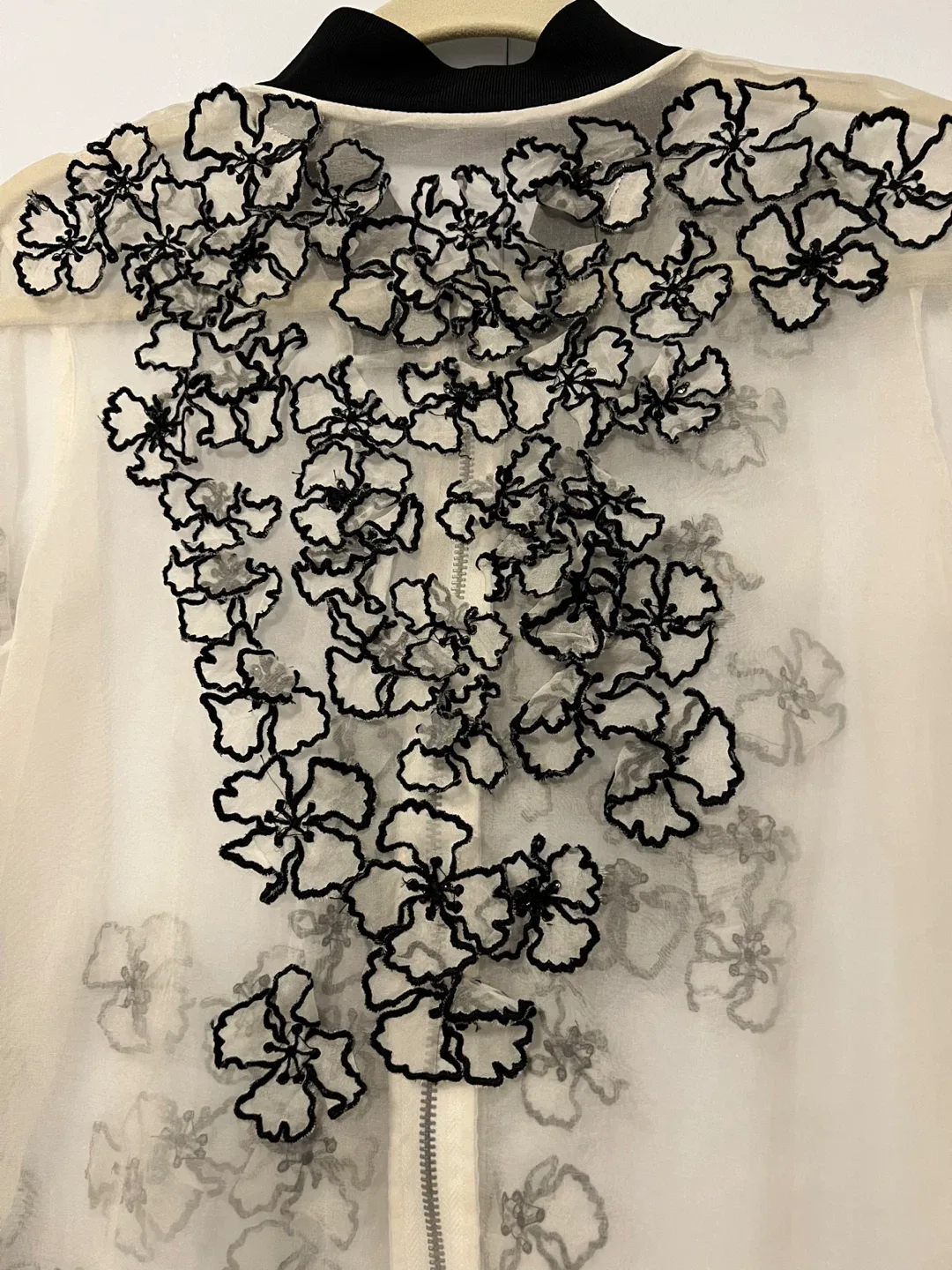 Elie Tahari Floral Embroidered Bomber Jacket image indicator(5)