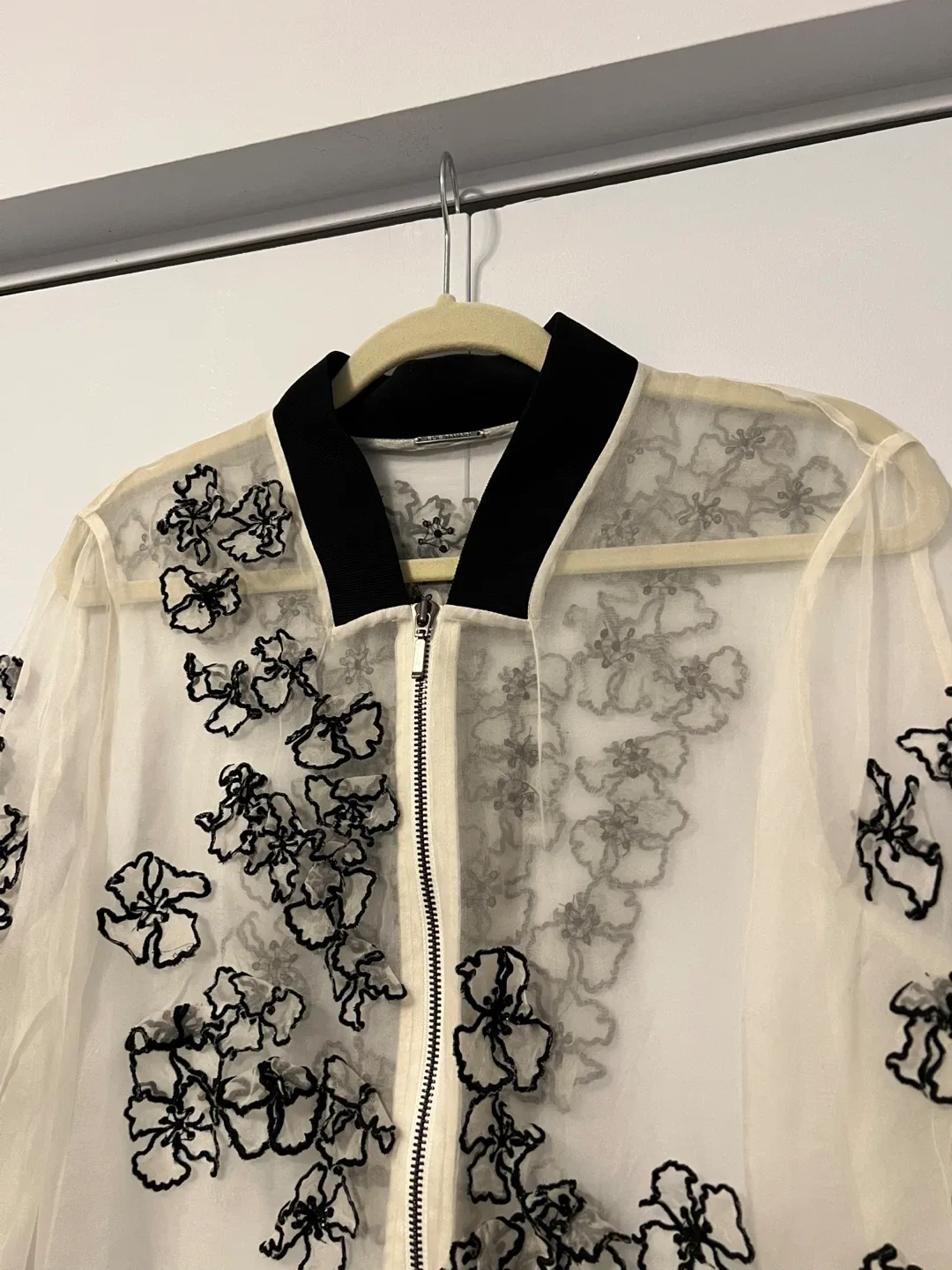 Elie Tahari Floral Embroidered Bomber Jacket image indicator(2)