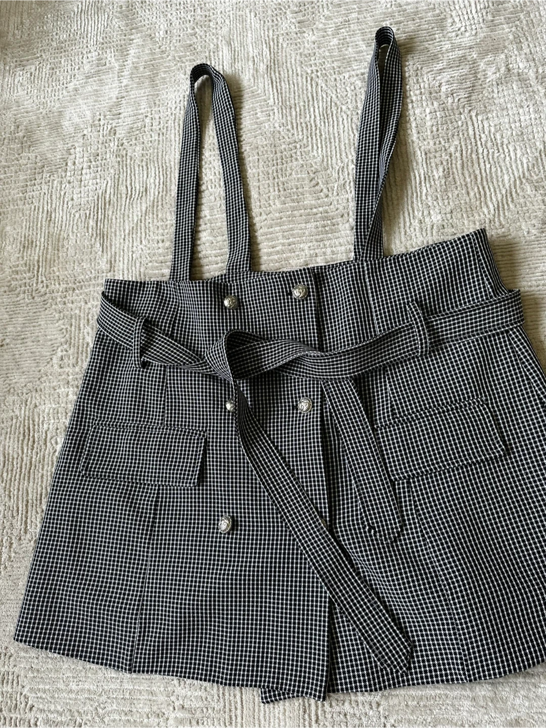 Gingham Suspender Skirt - photo 2