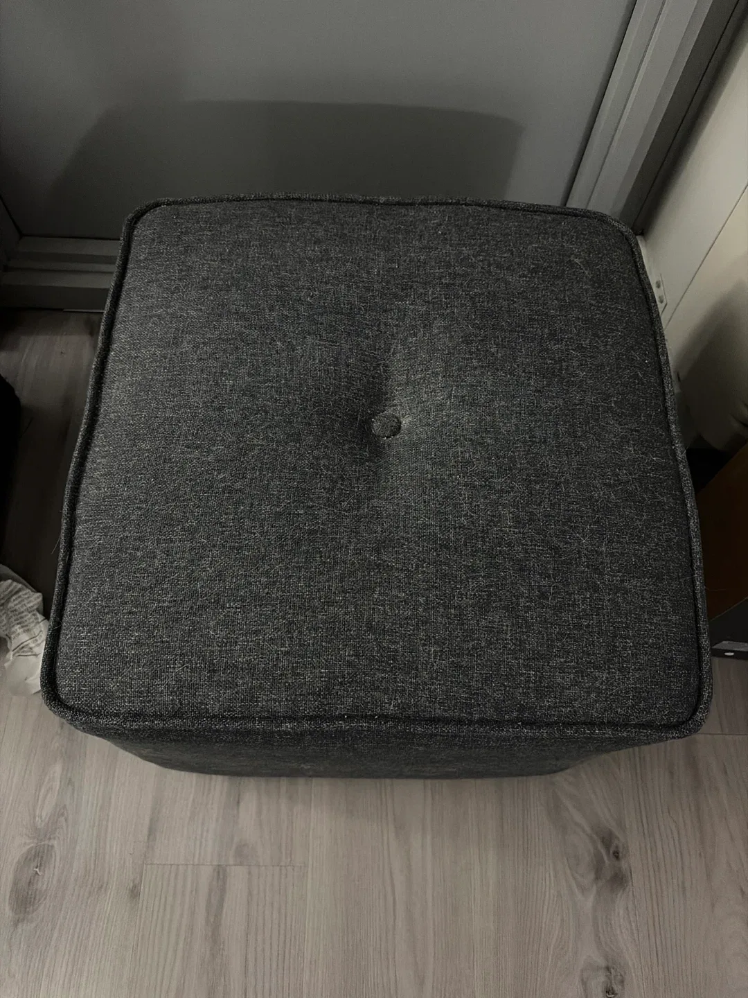 Gray Fabric Storage Ottoman image indicator(2)