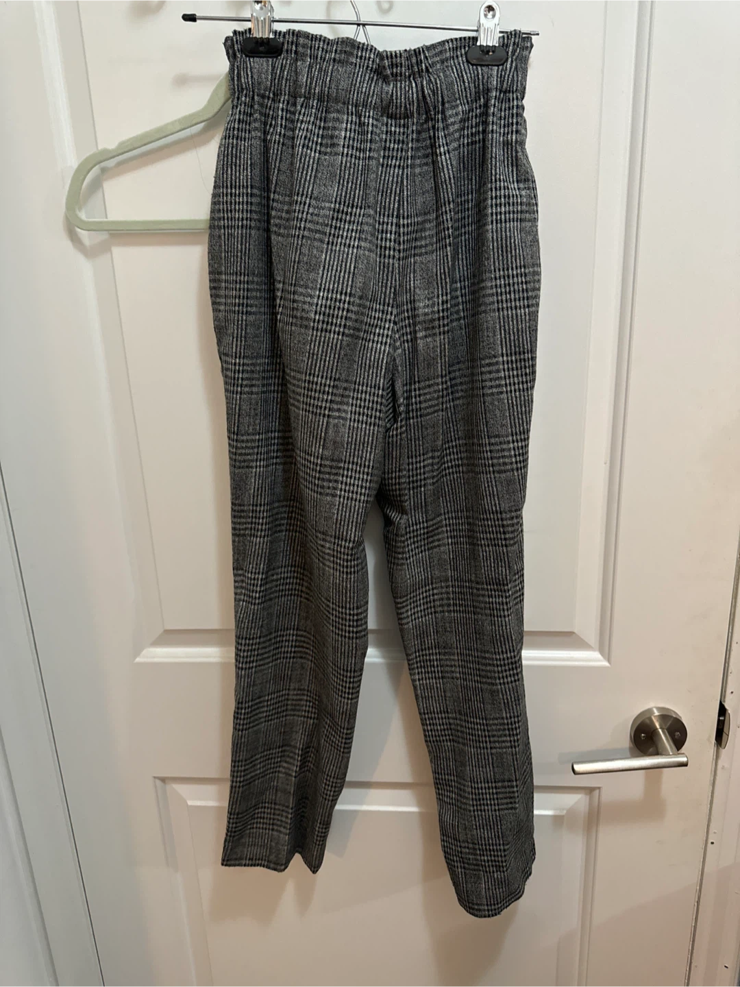 Zara Plaid Paperbag Waist Pants - Size Small - photo 2