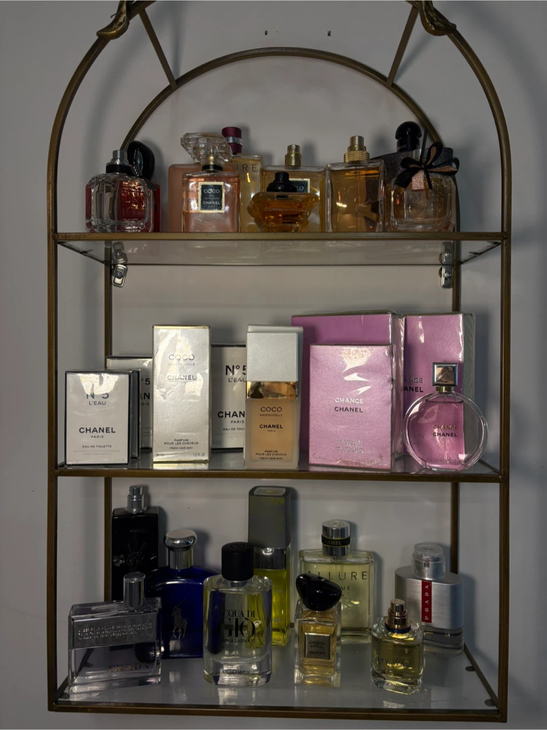 Assorted Chanel, Armani, Prada Perfumes