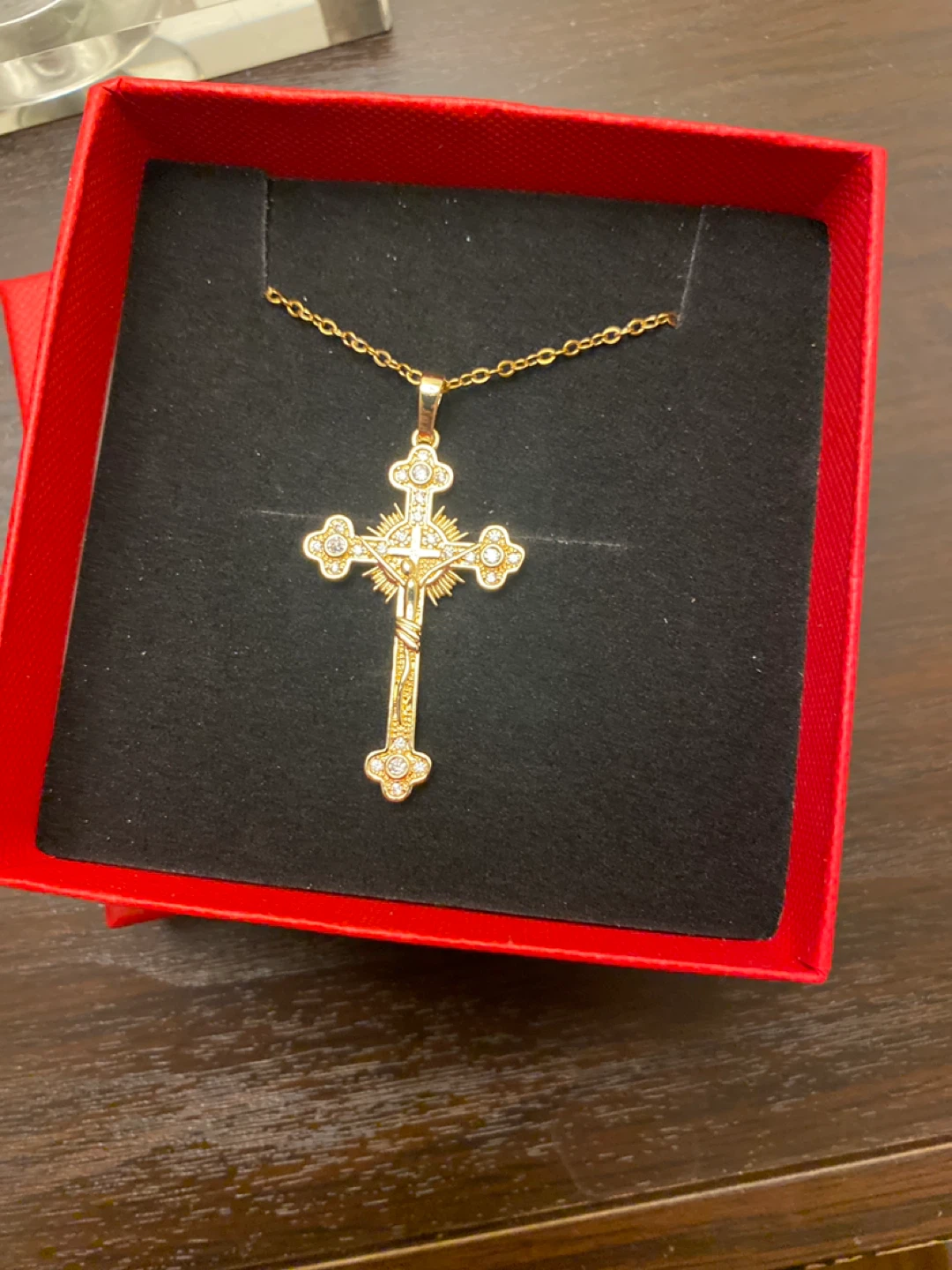 Gold Cross Pendant Necklace