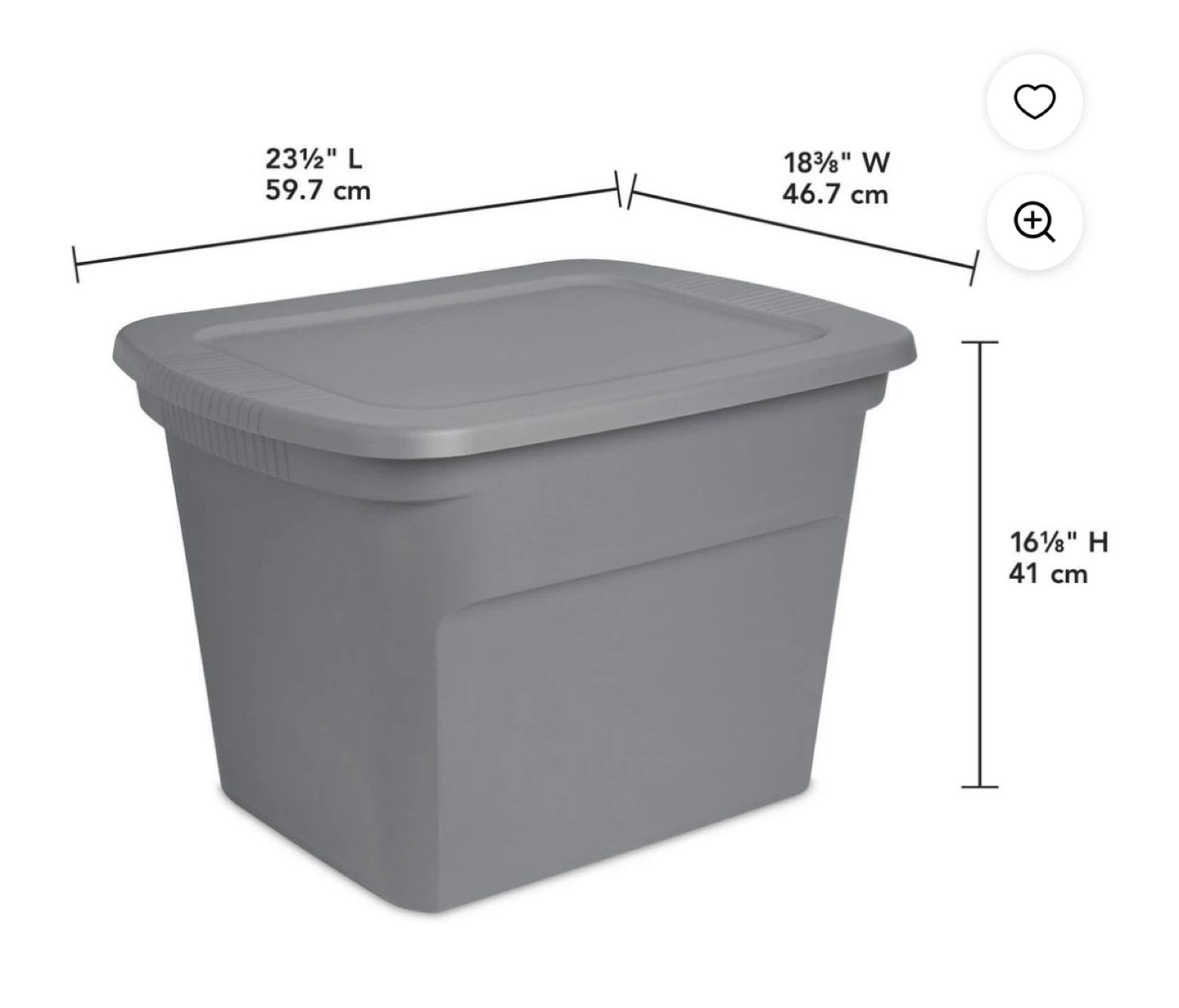 Both for $10; 2 Sterilite Gray Storage Bins with lids - photo 4
