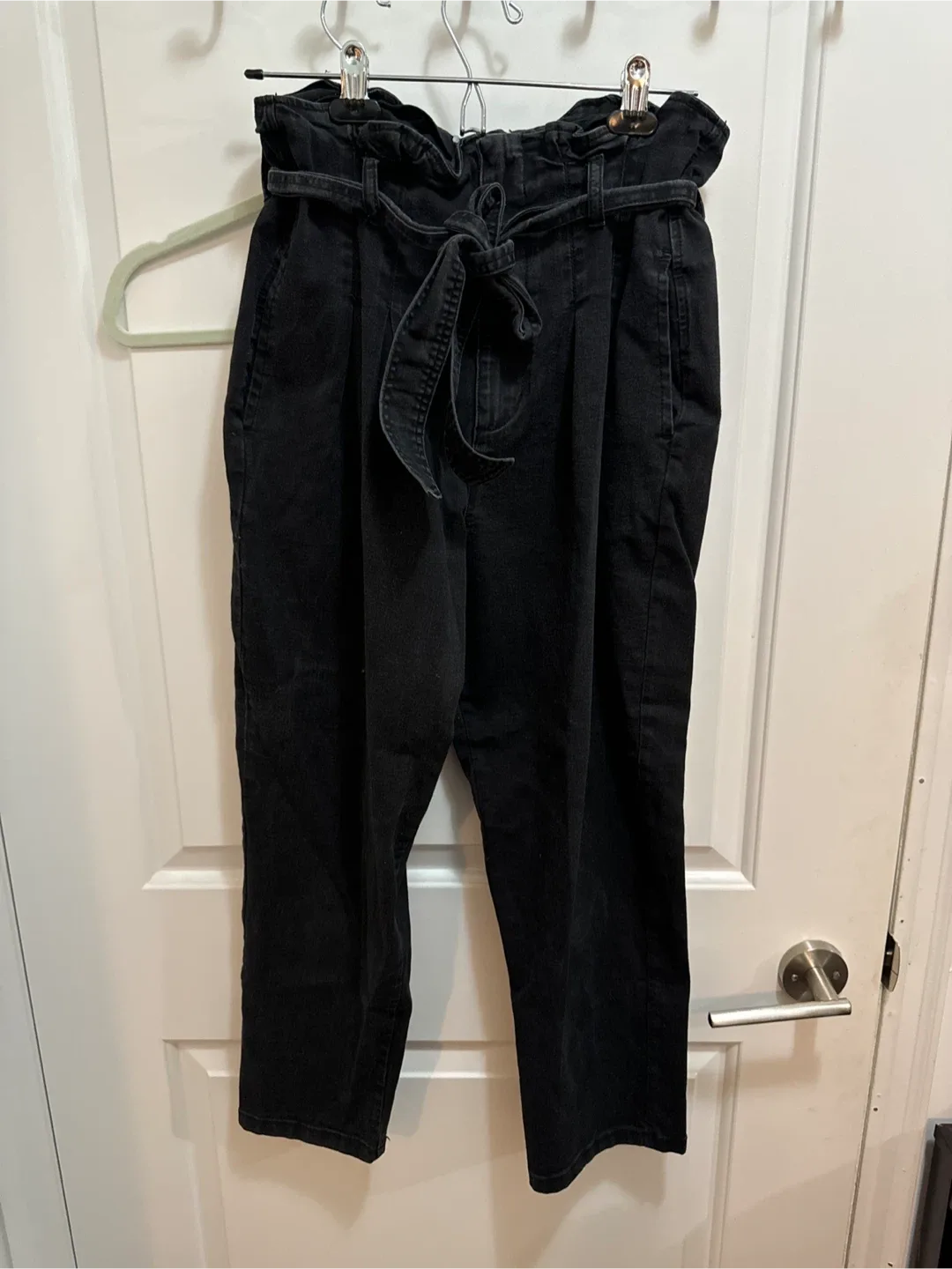 Black Paper Bag Waist Pants thumbnail