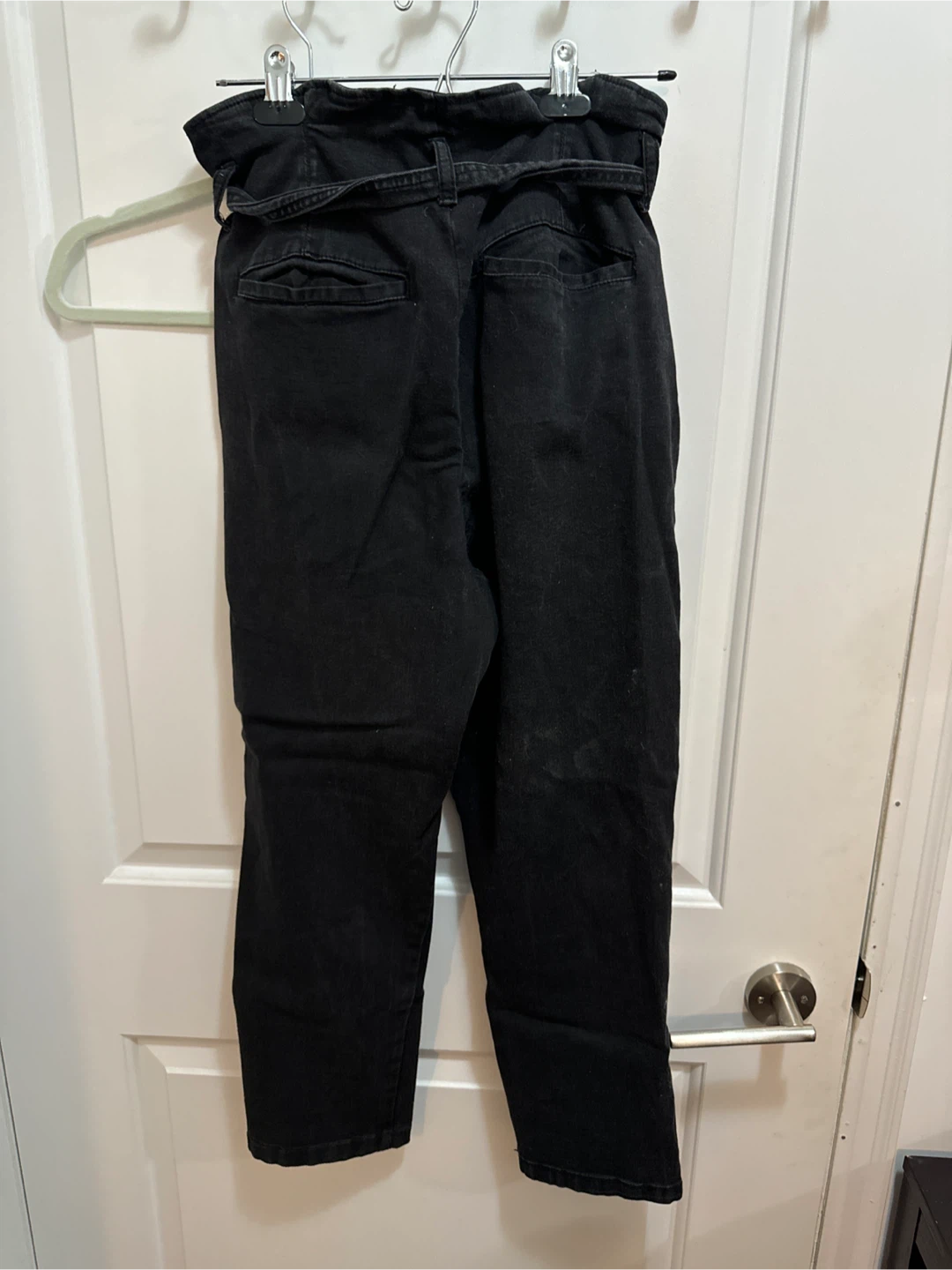 Black Paper Bag Waist Pants - photo 2