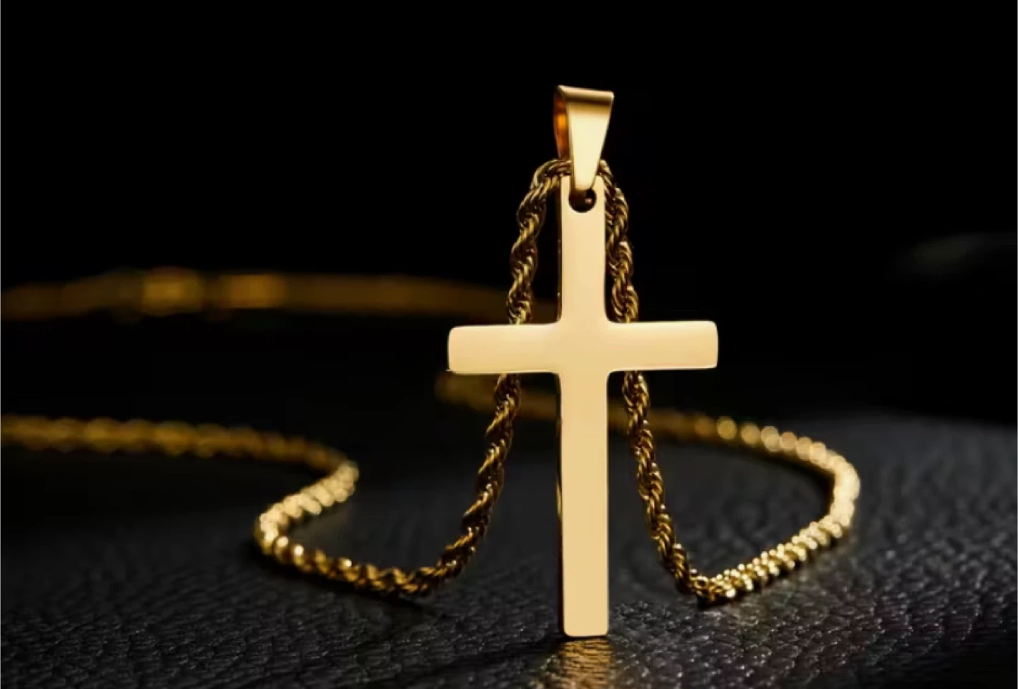 Gold Cross Pendant Necklace