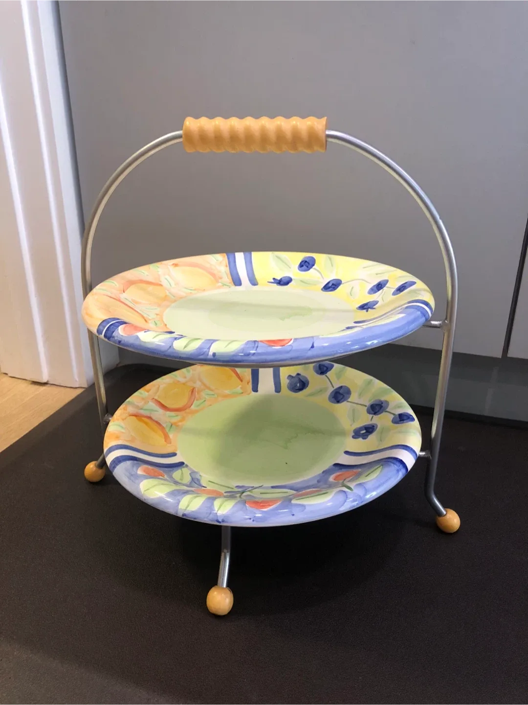 Two-Tiered Serving Stand with Handle