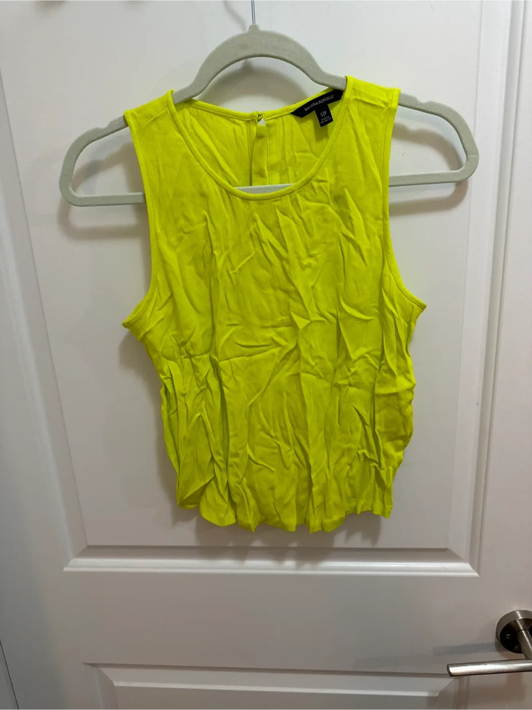 Banana Republic Top - Size S - Neon Yellow thumbnail