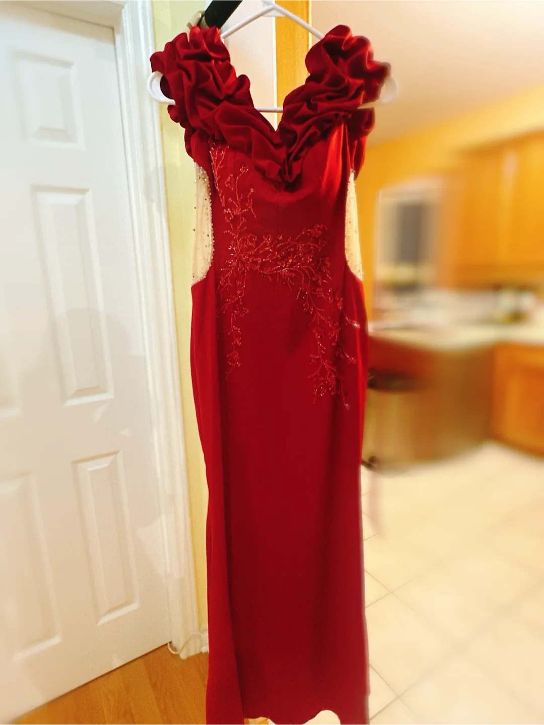 Red Formal Dress for wedding/party/Christmas image indicator(2)