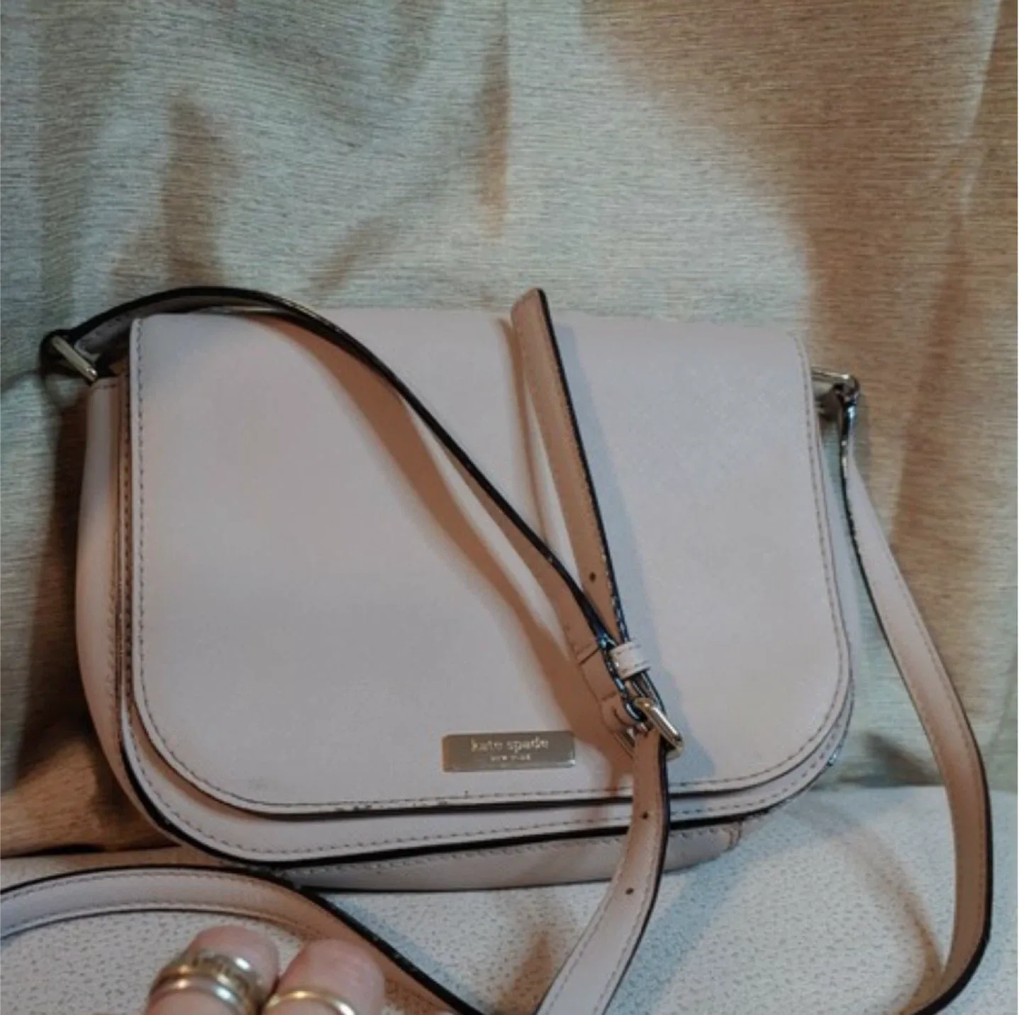 Kate Spade Pale Pink Crossbody Bag - Like New! image indicator(5)