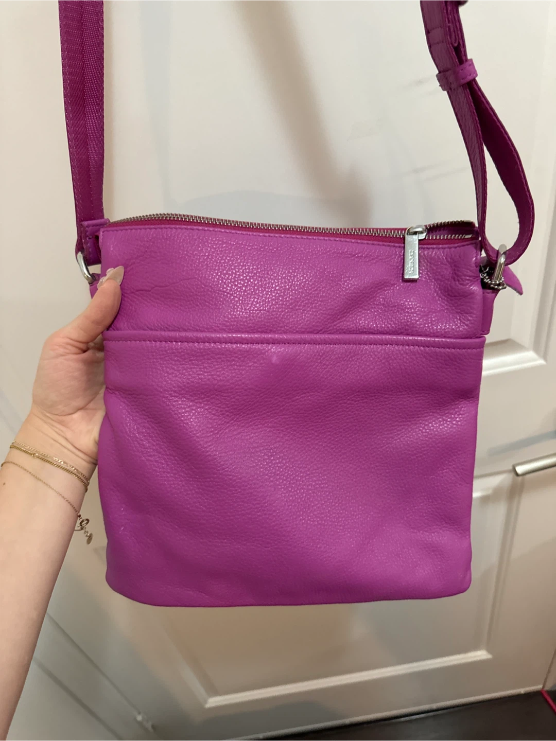 Danier Purple Leather Crossbody Bag - photo 3
