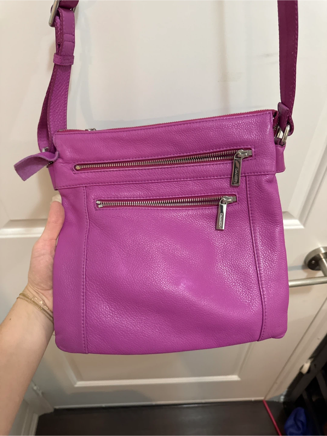 Danier Purple Leather Crossbody Bag - photo 2
