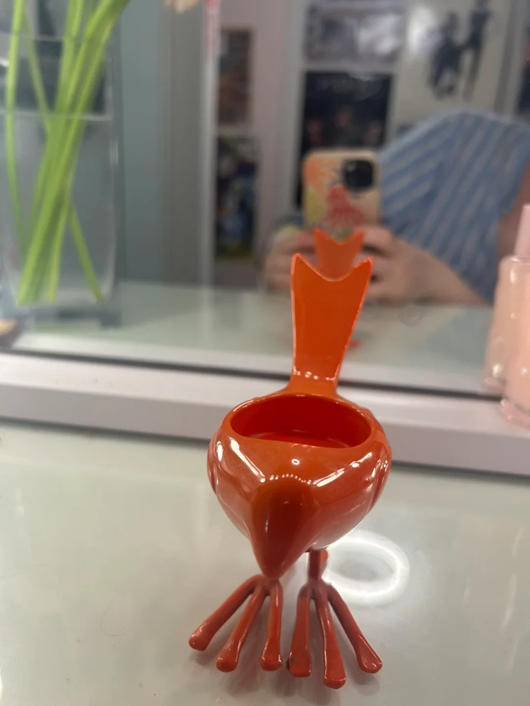 Orange Bird tea light holder! image indicator(4)