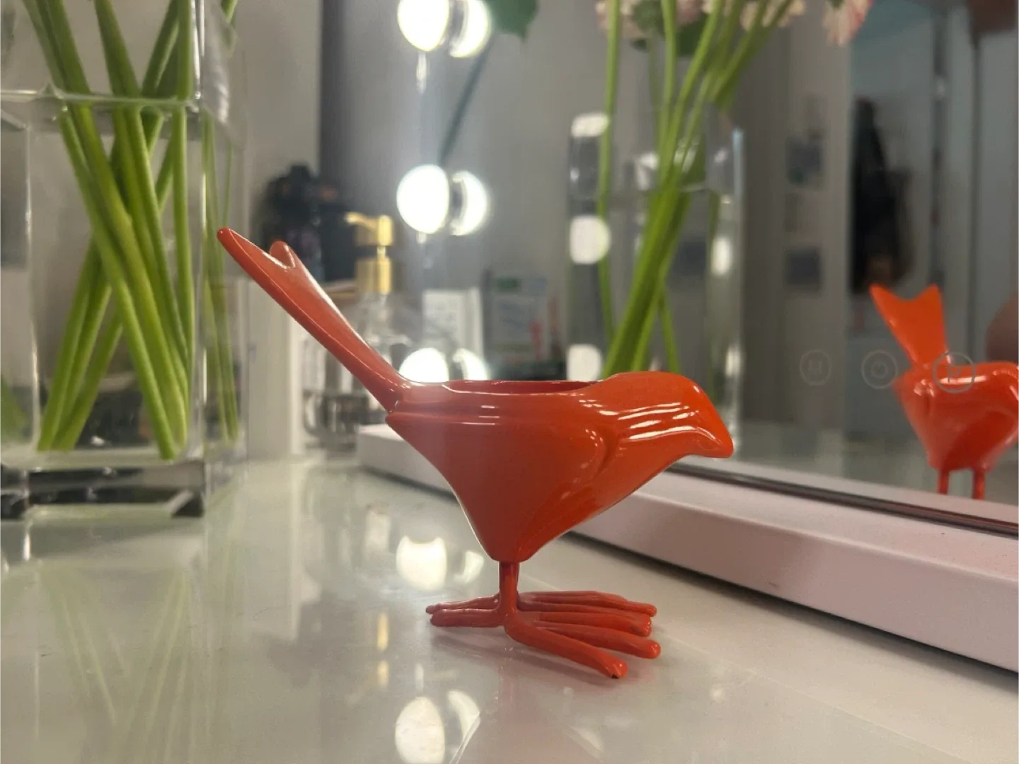 Orange Bird tea light holder! image indicator(6)