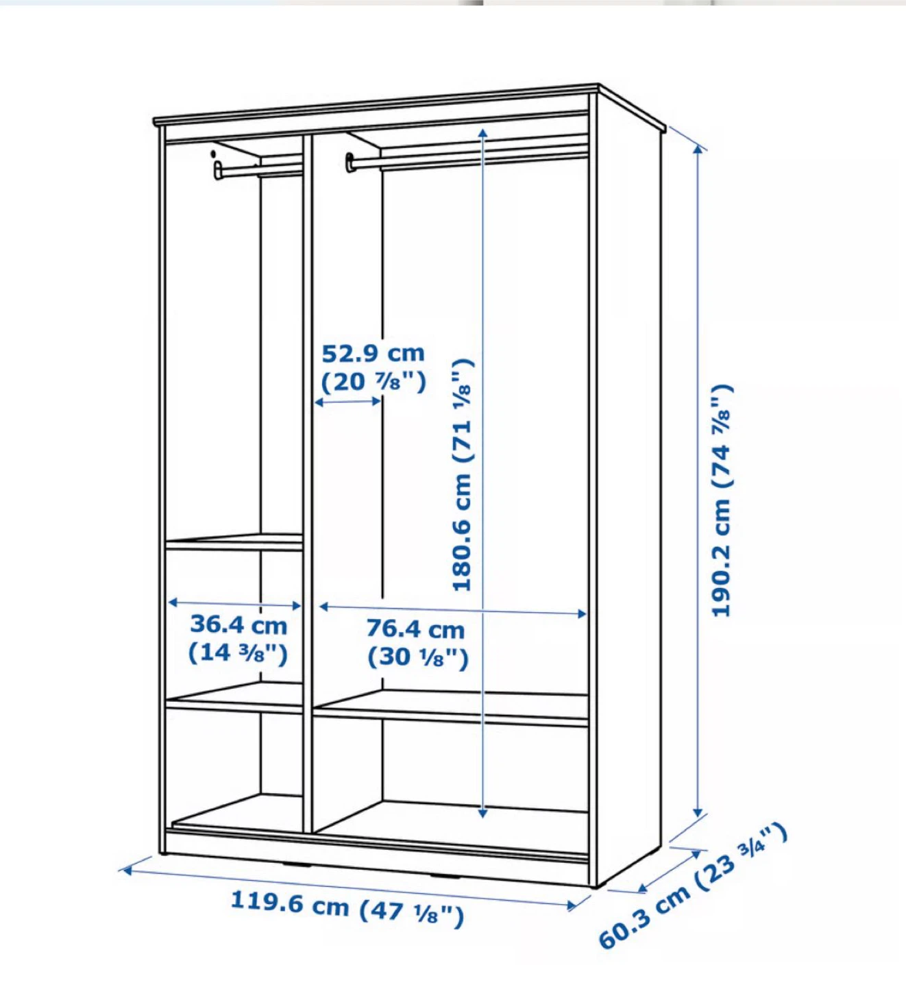 IKEA Songesand Wardrobe - White - photo 3