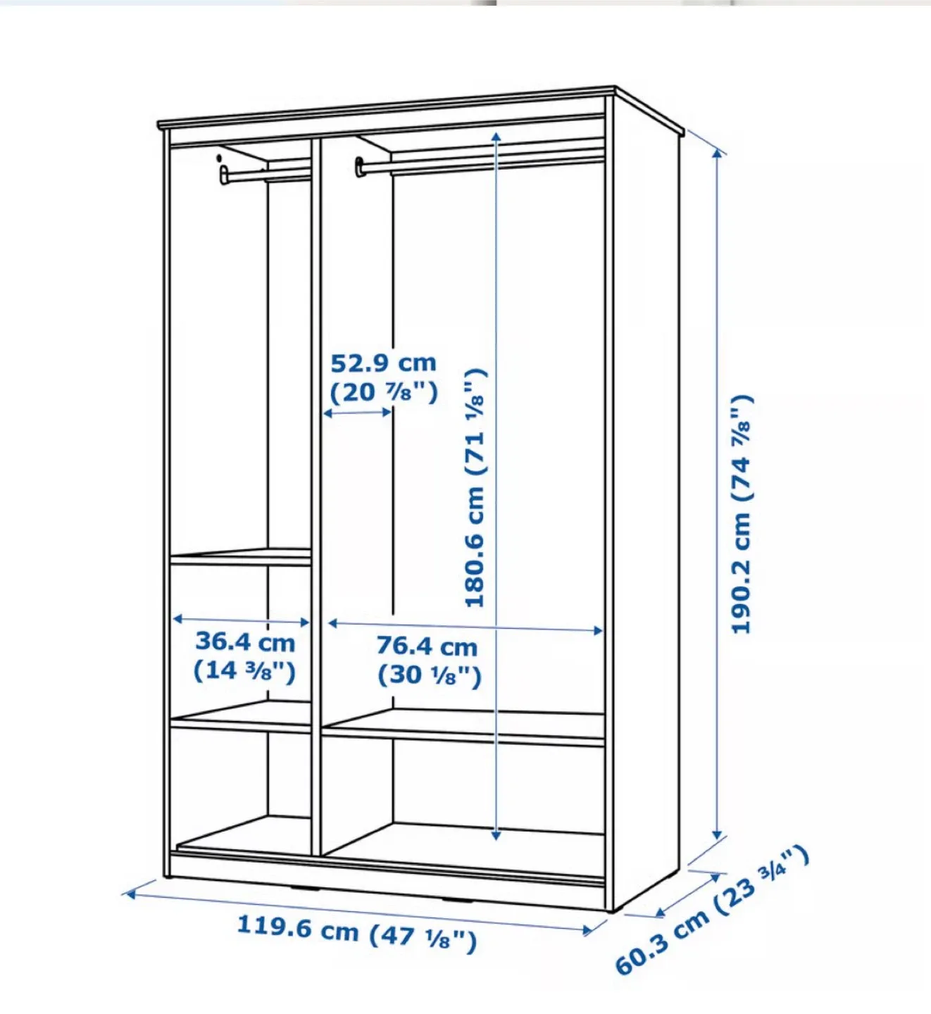 IKEA Songesand Wardrobe - White image indicator(3)