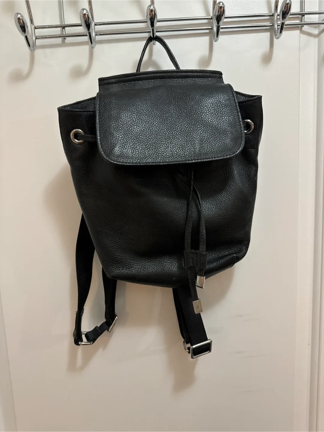 Danier Black Genuine Leather Backpack thumbnail