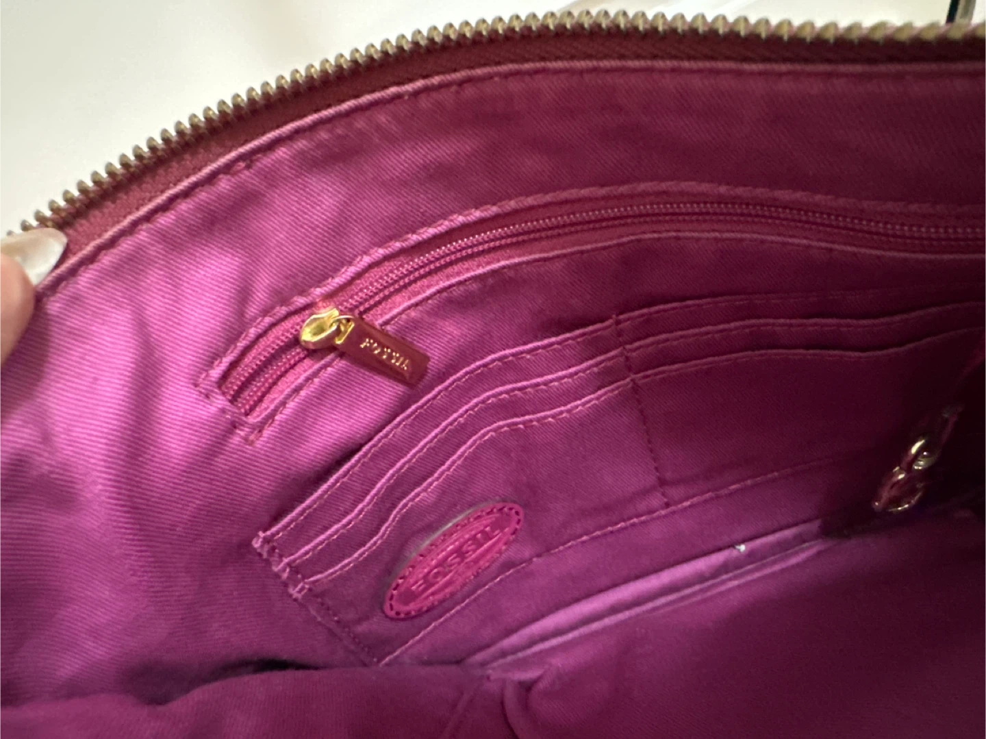Fossil Pink Genuine Leather Crossbody Bag - photo 2