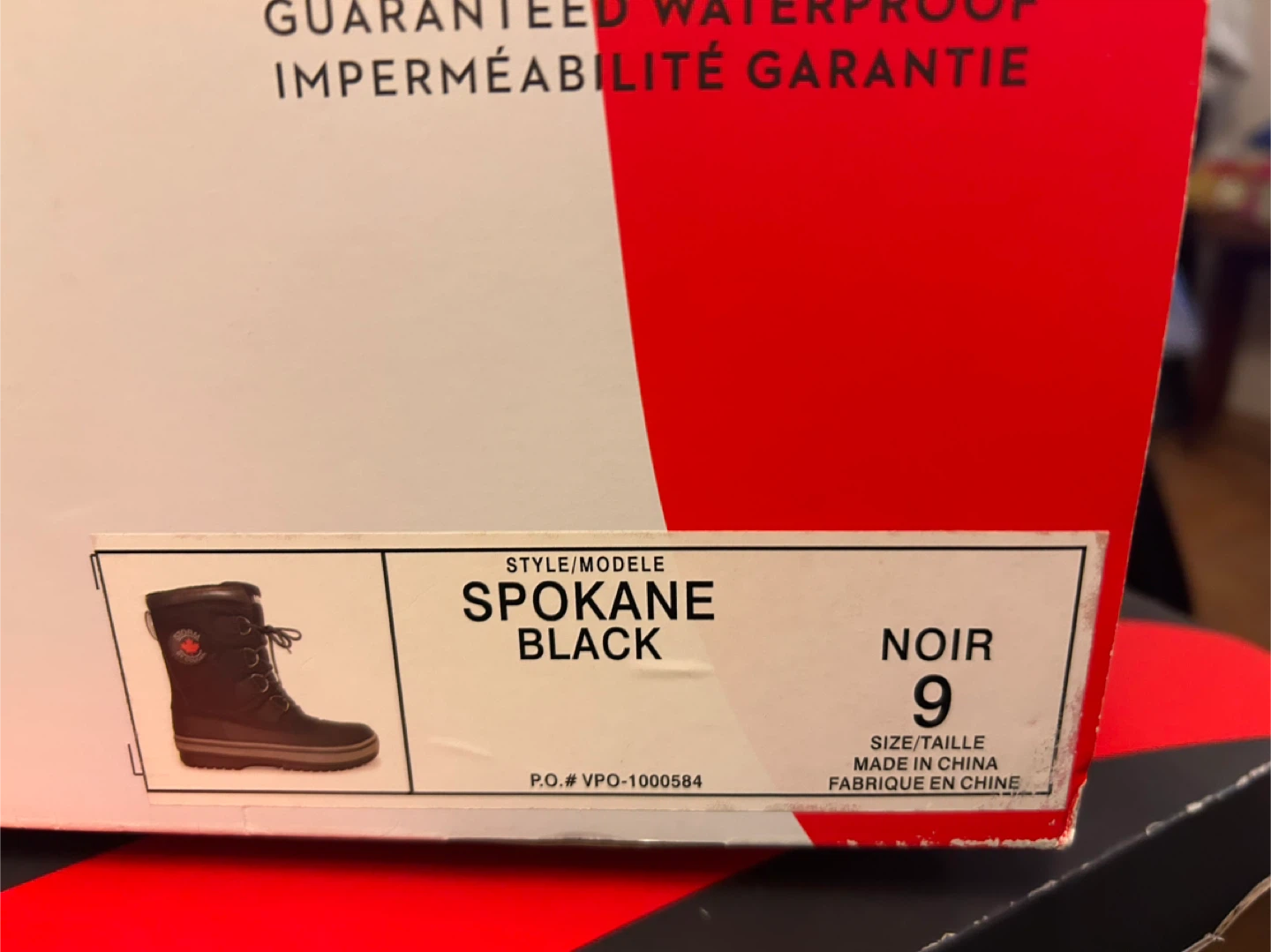 New Cougar Spokane Black Waterproof Boots - Size 9 - photo 3