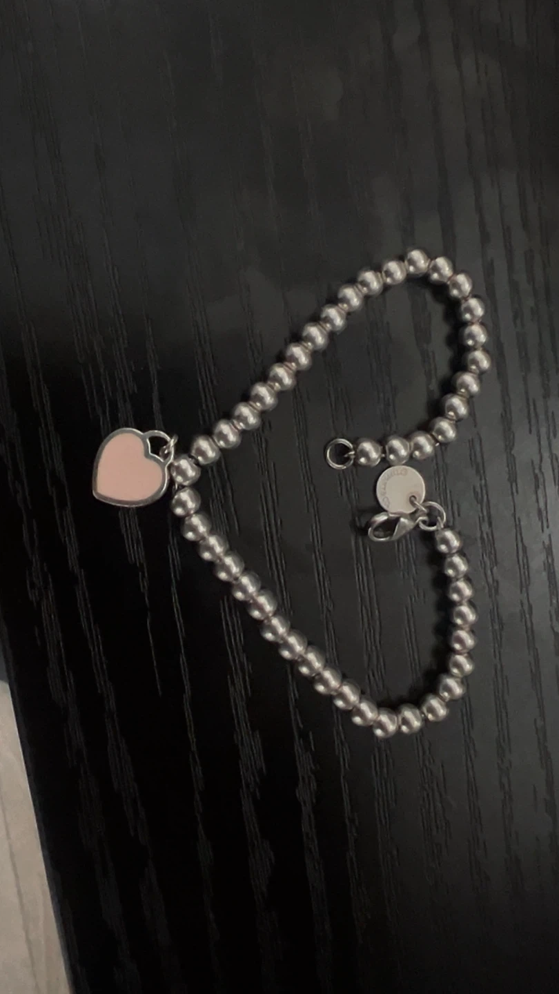 Pink Heart Bead Bracelet
