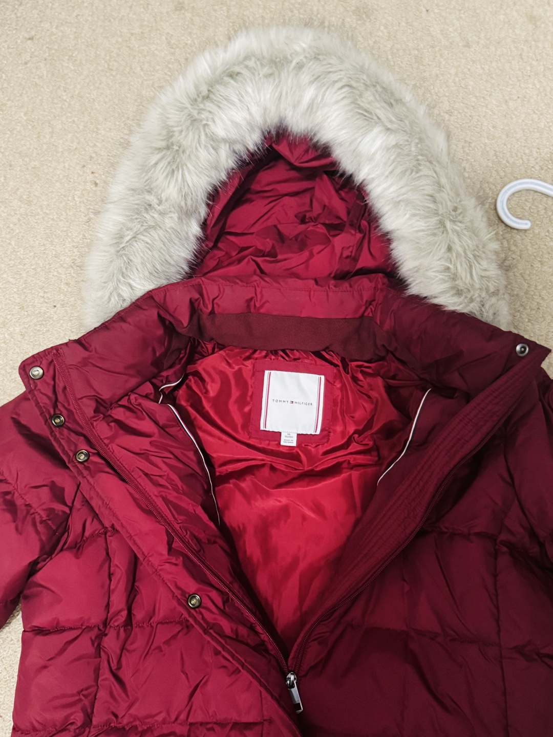 Tommy Hilfiger Red Puffer Coat