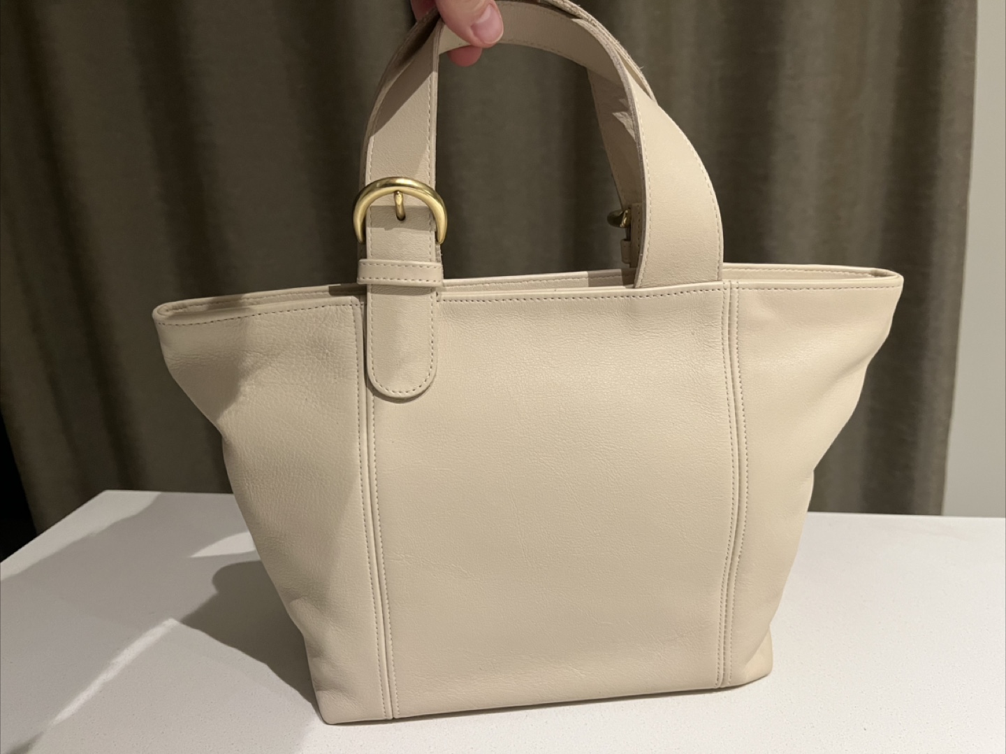 Vintage Coach Glove-Tanned  Leather Tote Bag